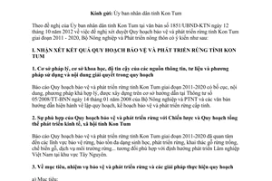 Công văn 3933/BNN-TCLN thẩm định Quy hoạch bảo vệ và phát triển rừng