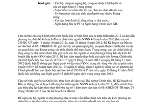 Công văn 9461/BKHĐT-TH điều chỉnh kế hoạch đầu tư nguồn ngân sách Nhà nước năm