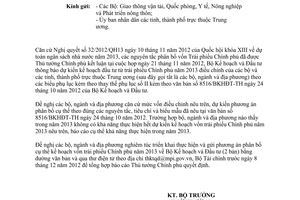 Công văn 10052/BKHĐT-TH 2012 kế hoạch vốn trái phiếu Chính phủ 2013