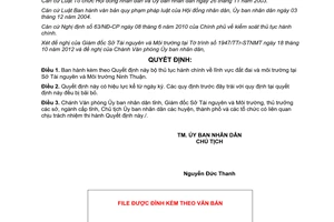 Quyết định 253/QĐ-UBND năm 2012 công bố thủ tục hành chính về lĩnh vực đất đai