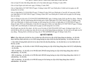 Quyết định 52/2012/QĐ-UBND thù lao đối với cá nhân trực tiếp chi trả trợ cấp