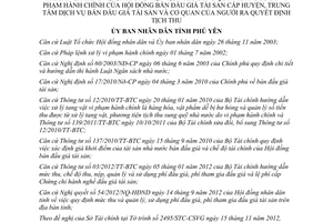 Quyết định 30/2012/QĐ-UBND tỷ lệ % chi phí khoán cho việc tổ chức bán đấu giá