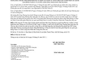 Thông tư 35/2012/TT-BCT sửa đổi Thông tư 36/2010/TT-BCT thực hiện Quy tắc