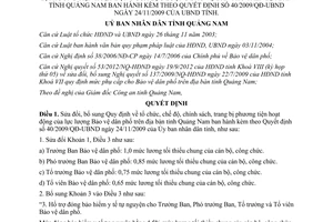 Quyết định 32/2012/QĐ-UBND sửa đổi Quy định tổ chức chế độ chính sách trang bị