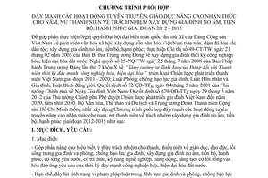 Chương trình phối hợp 4277/CTPH-BVHTTDL-TWĐTNCSHCM đẩy mạnh hoạt động