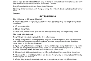 Thông tư 210/2012/TT-BTC hướng dẫn thành lập và hoạt động công ty chứng khoán