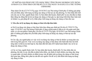 Chỉ thị 10/CT-UBND năm 2012 giải pháp chủ yếu khắc phục tình trạng nợ đọng