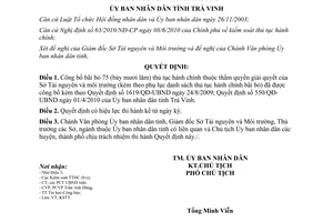 Quyết định 2037/QĐ-UBND năm 2012 bãi bỏ thủ tục hành chính Sở Tài nguyên