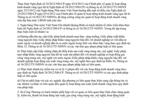 Chỉ thị 26/2012/CT-UBND quản lý hoạt động kinh doanh vàng tỉnh Quảng Bình