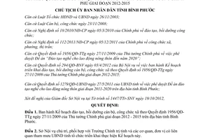 Quyết định 2238/QĐ-UBND năm 2012 Kế hoạch triển khai đào tạo bồi dưỡng cán bộ