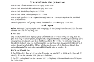 Quyết định số 3548/QĐ-UBND năm 2012 quy hoạch phát triển y tế Quảng Nam đến 2020