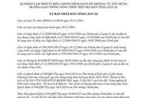 Quyết định 3166/QĐ-UBND năm 2012 điều chỉnh chính sách hỗ trợ đầu tư xây dựng