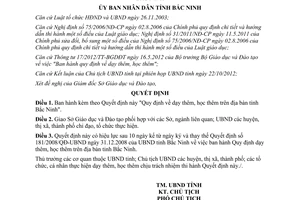 Quyết định 86/2012/QĐ-UBND Quy định dạy học thêm trên địa bàn tỉnh Bắc Ninh