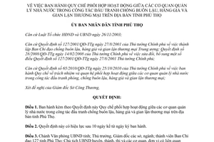 Quyết định 19/2012/QĐ-UBND Quy chế phối hợp hoạt động giữa cơ quan quản lý