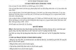 Quyết định 85/2012/QĐ-UBND trình tự thủ tục hồ sơ cách thức giải quyết công việc