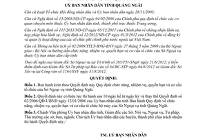 Quyết định 38/2012/QĐ-UBND chức năng nhiệm vụ quyền hạn cơ cấu Sở Ngoại vụ