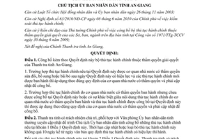 Quyết định 1944/QĐ-UBND năm 2012 công bố bộ thủ tục hành chính thuộc thẩm quyền