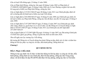 Thông tư 17/2012/TT-BTTTT quy định việc tổ chức đảm bảo thông tin liên lạc