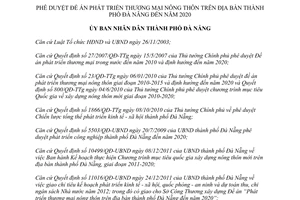 Quyết định 9123/QĐ-UBND 2012 phát triển thương mại nông thôn Đà Nẵng 2020