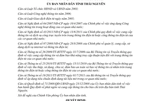 Quyết định 40/2012/QĐ-UBND Quy chế quản lý hoạt động và cung cấp thông tin