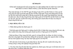 Kế hoạch 137/KH-BCĐTKNQ28 tổng kết Nghị quyết 28-NQ/TW tiếp tục sắp xếp đổi mới