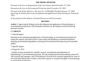 Decision No. 1660/QD-TTg approving the scheme on development and application