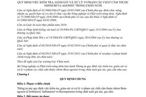 Thông tư 57/2012/TT-BNNPTNT Quy định việc kiểm tra giám sát xử lý vi phạm