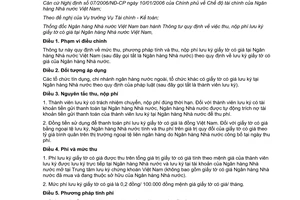 Thông tư 30/2012/TT-NHNN thu nộp phí lưu ký giấy tờ có giá tại Ngân hàng