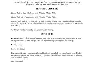 Quyết định 1660/QĐ-TTg năm 2012 phê duyệt Đề án phát triển ứng dụng công nghệ