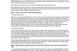 Thông tư 188/2012/TT-BTC hướng dẫn hỗ trợ lãi suất vay vốn và cấp bù chênh lệch