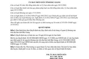 Quyết định 386/2012/QĐ-UBND Quy định quản lý khoáng sản