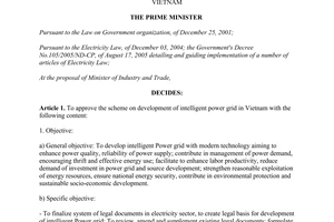 Decision No. 1670/QD-TTG approving the scheme on development of intelligent