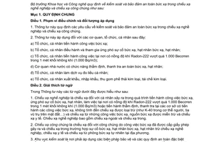 Thông tư 19/2012/TT-BKHCN quy định kiểm soát và bảo đảm an toàn bức xạ