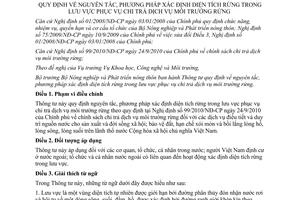 Thông tư 60/2012/TT-BNNPTNT nguyên tắc phương pháp xác định diện tích rừng