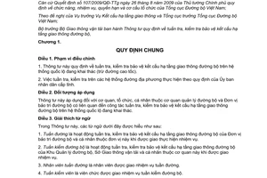 Thông tư 47/2012/TT-BGTVT quy định tuần tra kiểm tra bảo vệ kết cấu hạ tầng