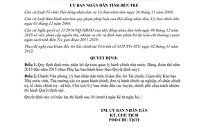 Quyết định 34/2012/QĐ-UBND quy định định mức phân bổ dự toán quản lý hành chính