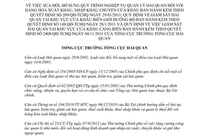 Quyết định 2516/QĐ-TCHQ năm 2012 sửa đổi Quy trình nghiệp vụ quản lý hải quan