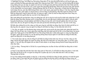 Chỉ thị 04/2012/CT-UBND tăng cường thực hiện chính sách hỗ trợ lao động