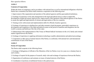 Agreement on cooperationbetween the ministry of justice of the socialist republic of Viet Nam and Hungary