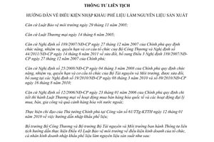 Thông tư liên tịch 34/2012/TTLT-BCT-BTNMT hướng dẫn điều kiện nhập khẩu phế liệu