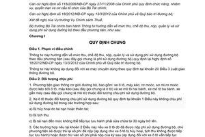 Thông tư 197/2012/TT-BTC hướng dẫn mức thu chế độ thu nộp phí sử dụng đường bộ