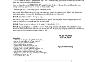 Thông tư 22/2012/TT-BYT Quy chuẩn kỹ thuật quốc gia đối với sản phẩm dinh dưỡng