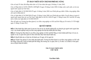 Quyết định 49/2012/QĐ-UBND Quy định quản lý tạm trú lưu trú tại doanh nghiệp