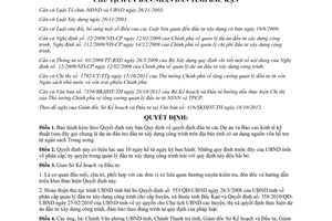 Quyết định 1907/QĐ-UBND năm 2012 quyết định đầu tư Dự án đầu tư xây dựng