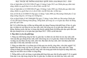 Chương trình 993/CTr-BYT-BGDĐT bảo vệ giáo dục chăm sóc sức khỏe trẻ em