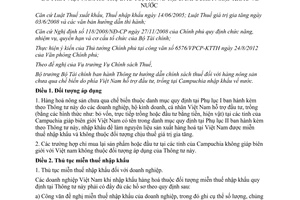 Thông tư 201/2012/TT-BTC hướng dẫn chính sách thuế đối với hàng nông sản