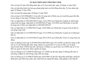 Quyết định 32/2012/QĐ-UBND quản lý nhà nước về chất lượng công trình xây dựng Trà Vinh