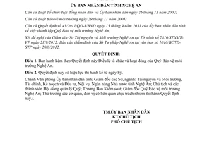 Quyết định 81/2012/QĐ-UBND Điều lệ tổ chức hoạt động của Quỹ Bảo vệ môi trường