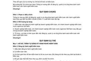 Thông tư 202/2012/TT-BTC hướng dẫn đăng ký quản lý công khai danh sách kiểm toán