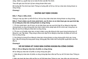 Thông tư 204/2012/TT-BTC hướng dẫn hồ sơ thủ tục chào bán chứng khoán